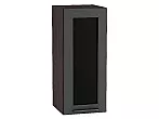 Шкаф верхний с 1-ой остекленной дверцей Глетчер Маренго Силк Graphite 920*300*318