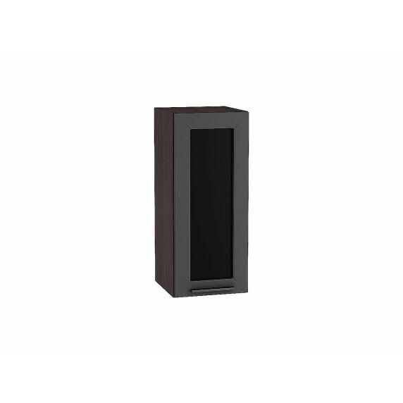 Шкаф верхний с 1-ой остекленной дверцей Глетчер Маренго Силк Graphite 716*300*318