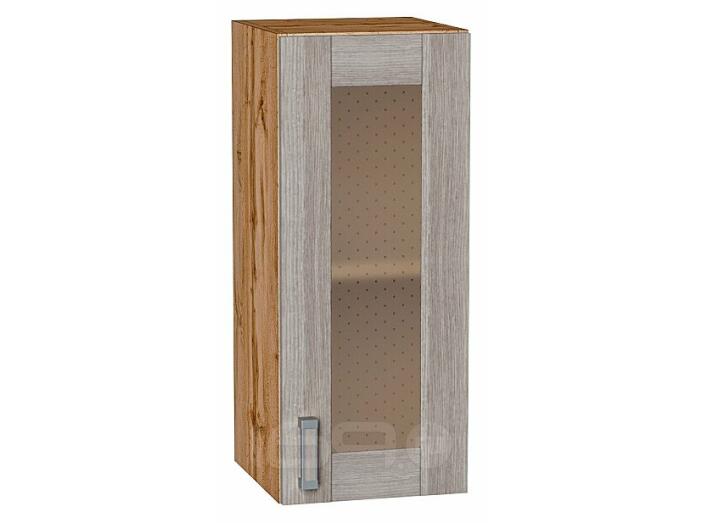 Шкаф верхний с 1-ой остекленной дверцей Лофт Cappuccino Veralinga Дуб Вотан 716*300*320