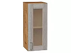 Шкаф верхний с 1-ой остекленной дверцей Лофт Cappuccino Veralinga Дуб Вотан 716*300*320