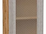 Шкаф верхний с 1-ой остекленной дверцей Лофт Cappuccino Veralinga Дуб Вотан 716*400*320