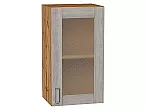 Шкаф верхний с 1-ой остекленной дверцей Лофт Cappuccino Veralinga Дуб Вотан 716*400*320