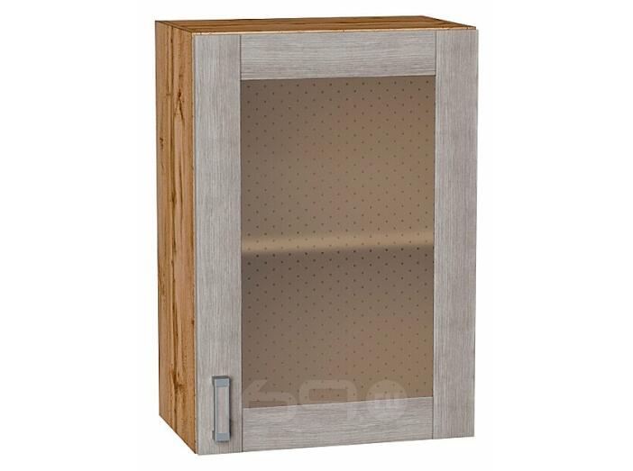Шкаф верхний с 1-ой остекленной дверцей Лофт Cappuccino Veralinga Дуб Вотан 716*500*320
