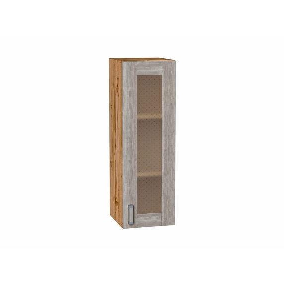Шкаф верхний с 1-ой остекленной дверцей Лофт Cappuccino Veralinga Дуб Вотан 920*300*320