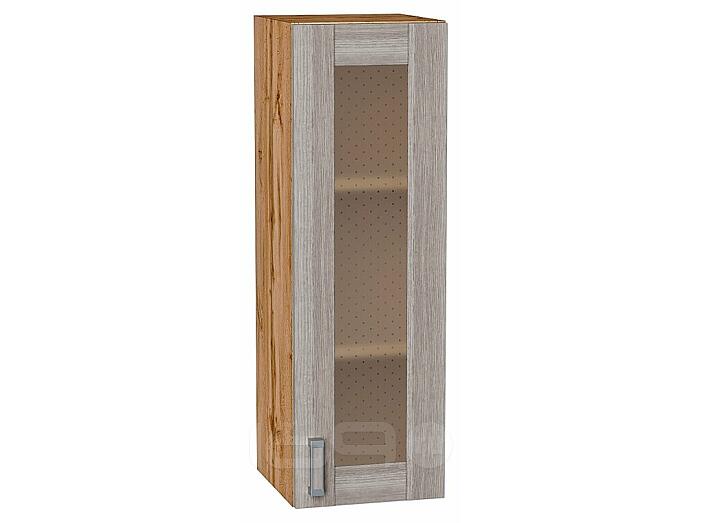 Шкаф верхний с 1-ой остекленной дверцей Лофт Cappuccino Veralinga Дуб Вотан 920*300*320