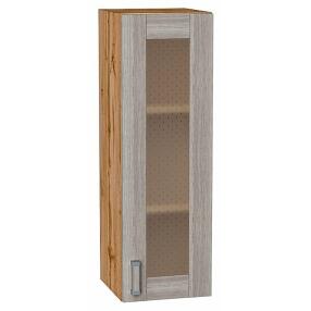 Шкаф верхний с 1-ой остекленной дверцей Лофт Cappuccino Veralinga Дуб Вотан 920*300*320