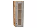 Шкаф верхний с 1-ой остекленной дверцей Лофт Cappuccino Veralinga Дуб Вотан 920*300*320