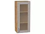 Шкаф верхний с 1-ой остекленной дверцей Лофт Cappuccino Veralinga Дуб Вотан 920*400*320