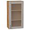 Шкаф верхний с 1-ой остекленной дверцей Лофт Cappuccino Veralinga Дуб Вотан 920*500*320