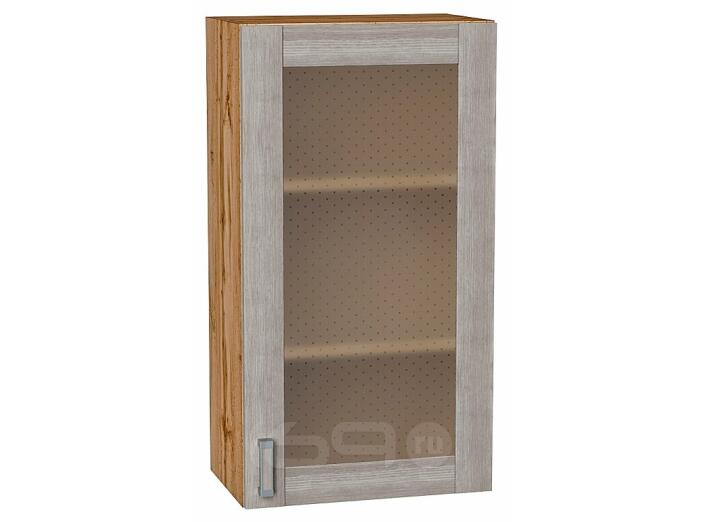 Шкаф верхний с 1-ой остекленной дверцей Лофт Cappuccino Veralinga Дуб Вотан 920*500*320