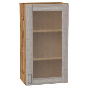 Шкаф верхний с 1-ой остекленной дверцей Лофт Cappuccino Veralinga Дуб Вотан 920*500*320