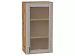 Шкаф верхний с 1-ой остекленной дверцей Лофт Cappuccino Veralinga Дуб Вотан 920*500*320