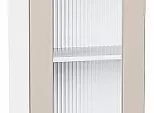 Шкаф верхний с 1-ой остекленной дверцей Лофт Cream Silk/Белый 716*400*320