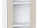 Шкаф верхний с 1-ой остекленной дверцей Лофт Cream Silk/Белый 920*400*320