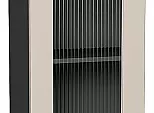 Шкаф верхний с 1-ой остекленной дверцей Лофт Cream Silk/Graphite 716*400*320