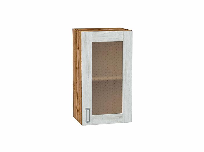 Шкаф верхний с 1-ой остекленной дверцей Лофт Nordic Oak Дуб Вотан 716*400*320