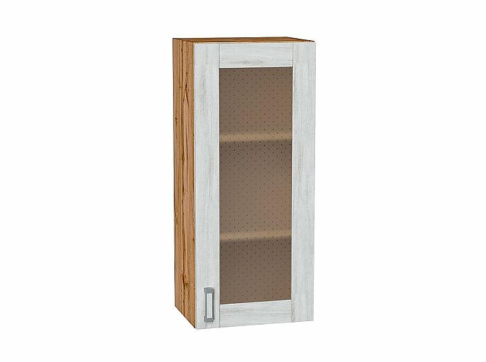Шкаф верхний с 1-ой остекленной дверцей Лофт Nordic Oak Дуб Вотан 920*400*320