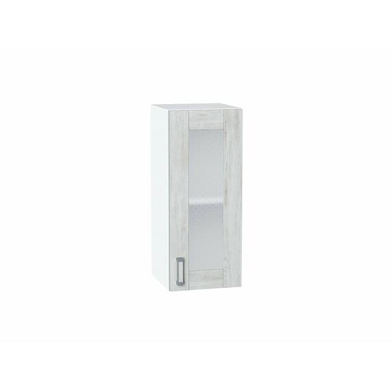 Шкаф верхний с 1-ой остекленной дверцей Лофт Nordic Oak/Белый 716*300*320