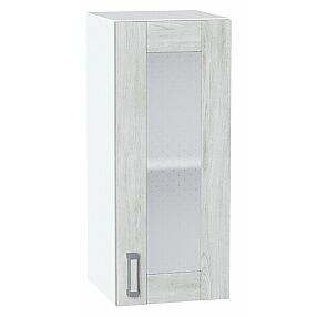 Шкаф верхний с 1-ой остекленной дверцей Лофт Nordic Oak/Белый 716*300*320