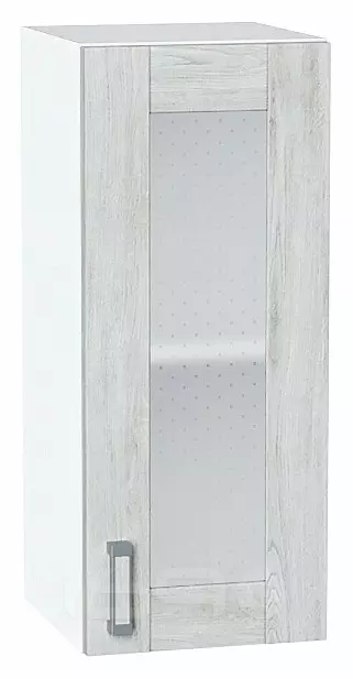 Шкаф верхний с 1-ой остекленной дверцей Лофт Nordic Oak/Белый 716*300*320