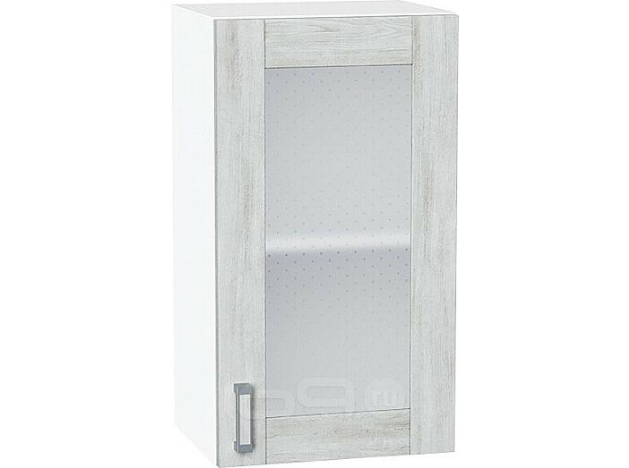 Шкаф верхний с 1-ой остекленной дверцей Лофт Nordic Oak/Белый 716*400*320