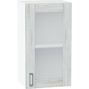 Шкаф верхний с 1-ой остекленной дверцей Лофт Nordic Oak/Белый 716*400*320