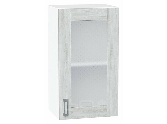 Шкаф верхний с 1-ой остекленной дверцей Лофт Nordic Oak/Белый 716*400*320