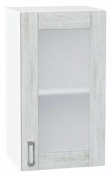 Шкаф верхний с 1-ой остекленной дверцей Лофт Nordic Oak/Белый 716*400*320