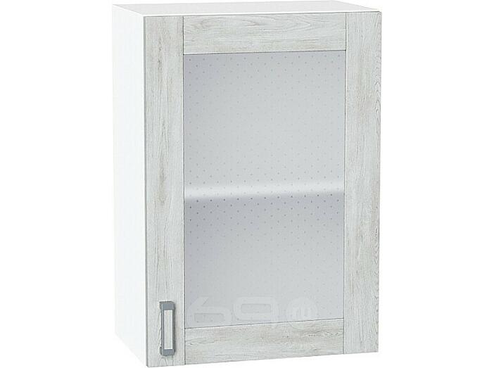 Шкаф верхний с 1-ой остекленной дверцей Лофт Nordic Oak/Белый 716*500*320