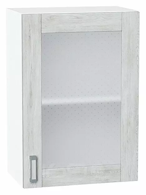 Шкаф верхний с 1-ой остекленной дверцей Лофт Nordic Oak/Белый 716*500*320