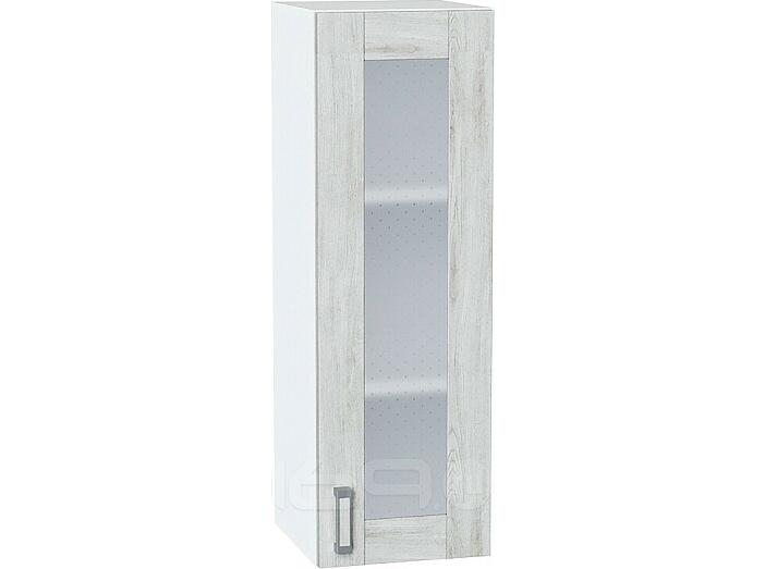 Шкаф верхний с 1-ой остекленной дверцей Лофт Nordic Oak/Белый 920*300*320
