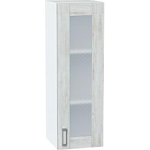 Шкаф верхний с 1-ой остекленной дверцей Лофт Nordic Oak/Белый 920*300*320