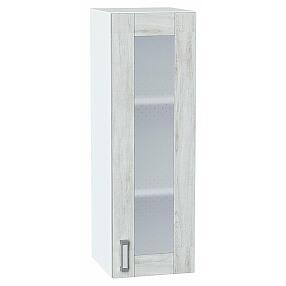 Шкаф верхний с 1-ой остекленной дверцей Лофт Nordic Oak/Белый 920*300*320