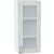 Шкаф верхний с 1-ой остекленной дверцей Лофт Nordic Oak/Белый 920*400*320