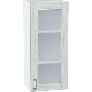 Шкаф верхний с 1-ой остекленной дверцей Лофт Nordic Oak/Белый 920*400*320