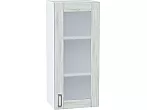 Шкаф верхний с 1-ой остекленной дверцей Лофт Nordic Oak/Белый 920*400*320