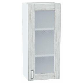 Шкаф верхний с 1-ой остекленной дверцей Лофт Nordic Oak/Белый 920*400*320