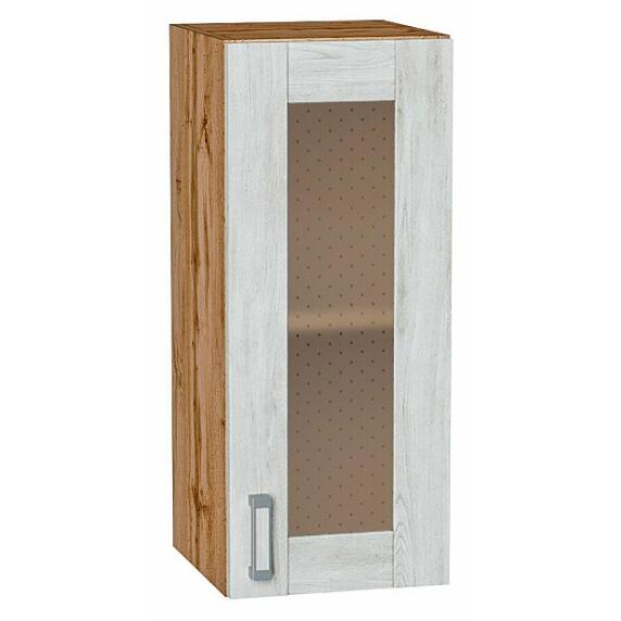 Шкаф верхний с 1-ой остекленной дверцей Лофт Nordic Oak/Дуб Вотан 716*300*320