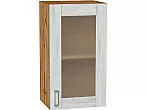 Шкаф верхний с 1-ой остекленной дверцей Лофт Nordic Oak/Дуб Вотан 716*400*320