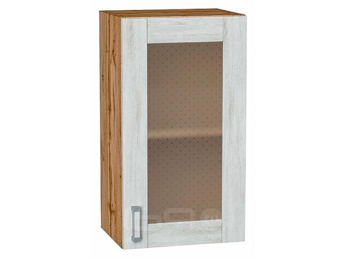 Шкаф верхний с 1-ой остекленной дверцей Лофт Nordic Oak/Дуб Вотан 716*400*320