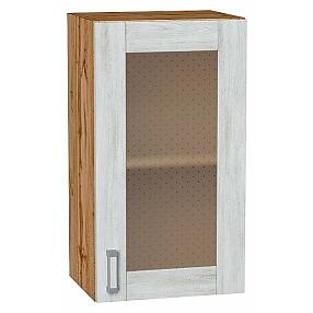 Шкаф верхний с 1-ой остекленной дверцей Лофт Nordic Oak/Дуб Вотан 716*400*320
