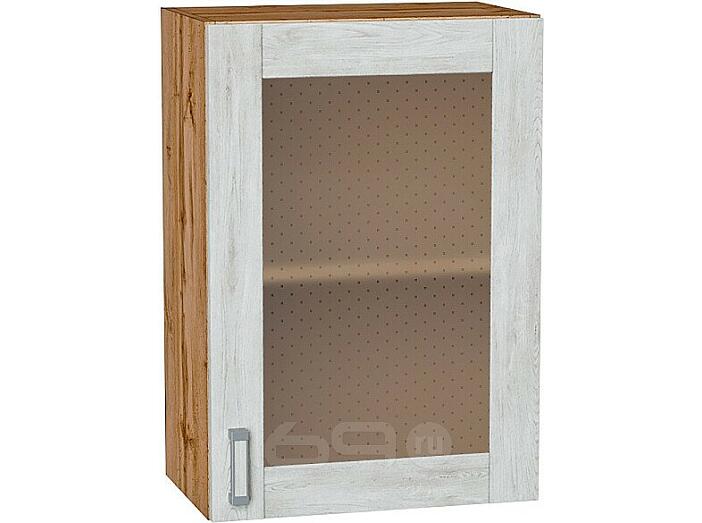 Шкаф верхний с 1-ой остекленной дверцей Лофт Nordic Oak/Дуб Вотан 716*500*320