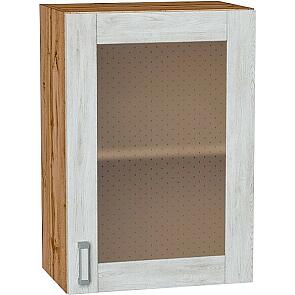 Шкаф верхний с 1-ой остекленной дверцей Лофт Nordic Oak/Дуб Вотан 716*500*320