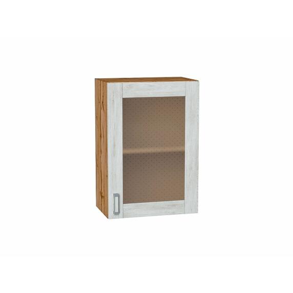 Шкаф верхний с 1-ой остекленной дверцей Лофт Nordic Oak/Дуб Вотан 716*500*320