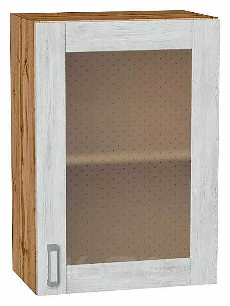 Шкаф верхний с 1-ой остекленной дверцей Лофт Nordic Oak/Дуб Вотан 716*500*320