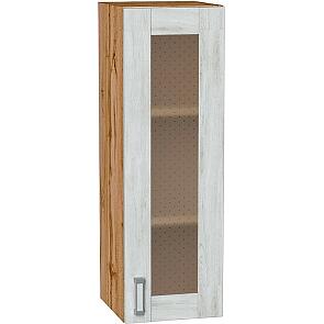 Шкаф верхний с 1-ой остекленной дверцей Лофт Nordic Oak/Дуб Вотан 920*300*320