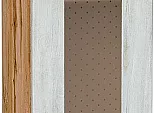 Шкаф верхний с 1-ой остекленной дверцей Лофт Nordic Oak/Дуб Вотан 920*300*320