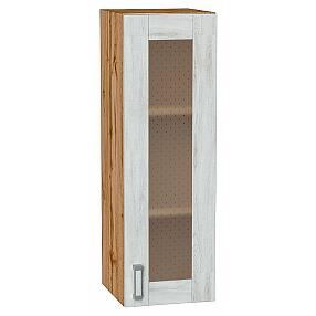 Шкаф верхний с 1-ой остекленной дверцей Лофт Nordic Oak/Дуб Вотан 920*300*320