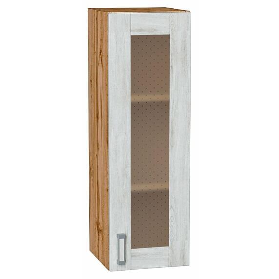 Шкаф верхний с 1-ой остекленной дверцей Лофт Nordic Oak/Дуб Вотан 920*300*320