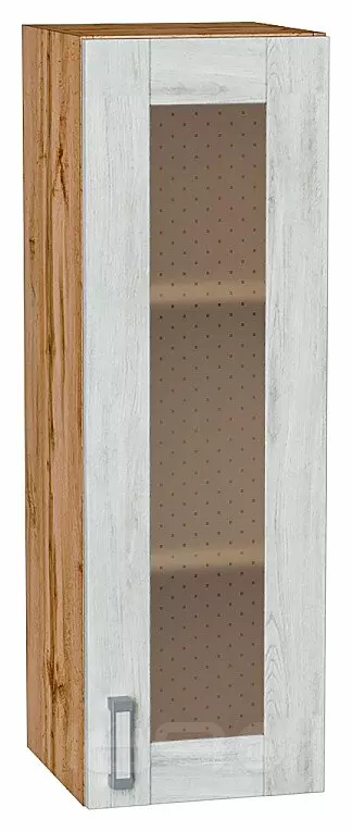 Шкаф верхний с 1-ой остекленной дверцей Лофт Nordic Oak/Дуб Вотан 920*300*320